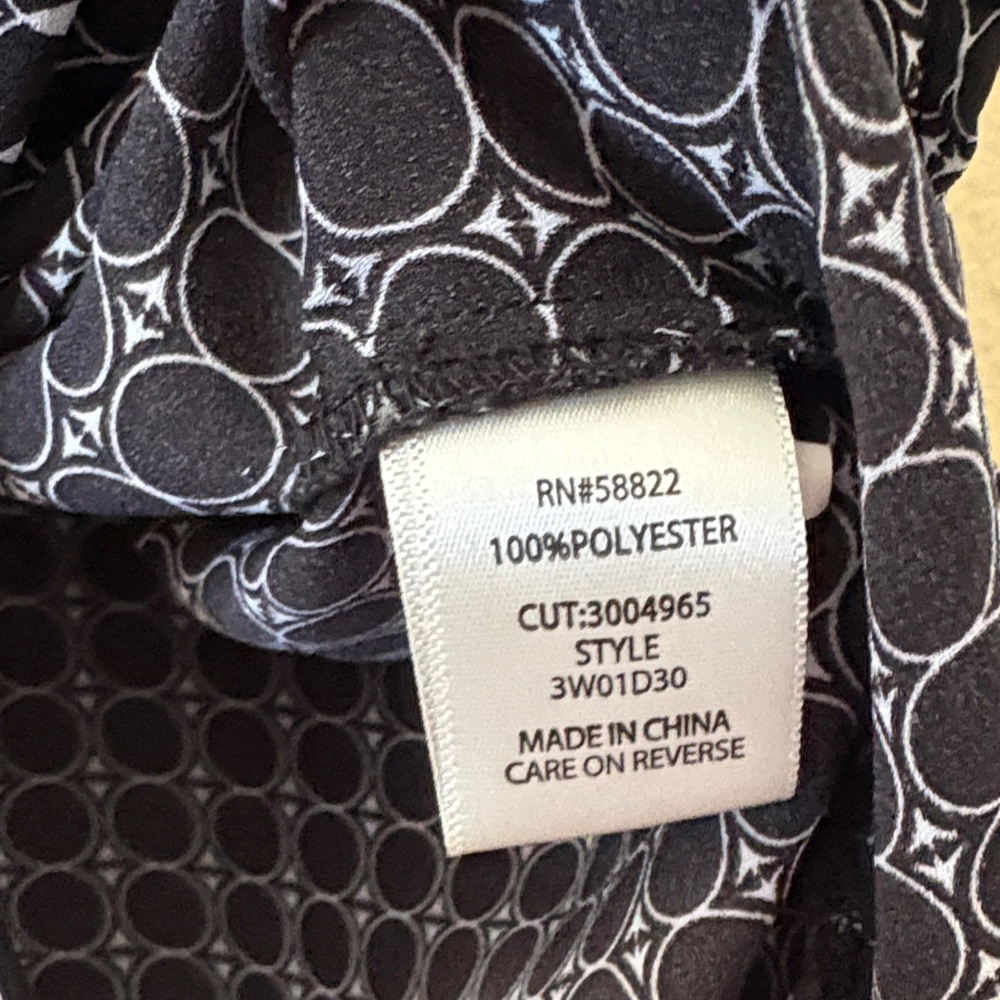 Max Studio 2X Black White Geometric Blouse Button Front Plus Size Top - Picture 4 of 10